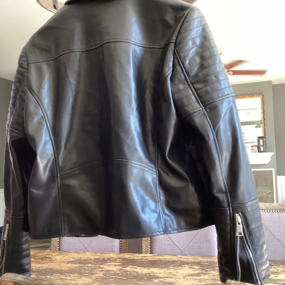🛑SOLD!!!!! BAGATELLE  Collection New York faux leather moto jacket. XL Black - Picture 2 of 2